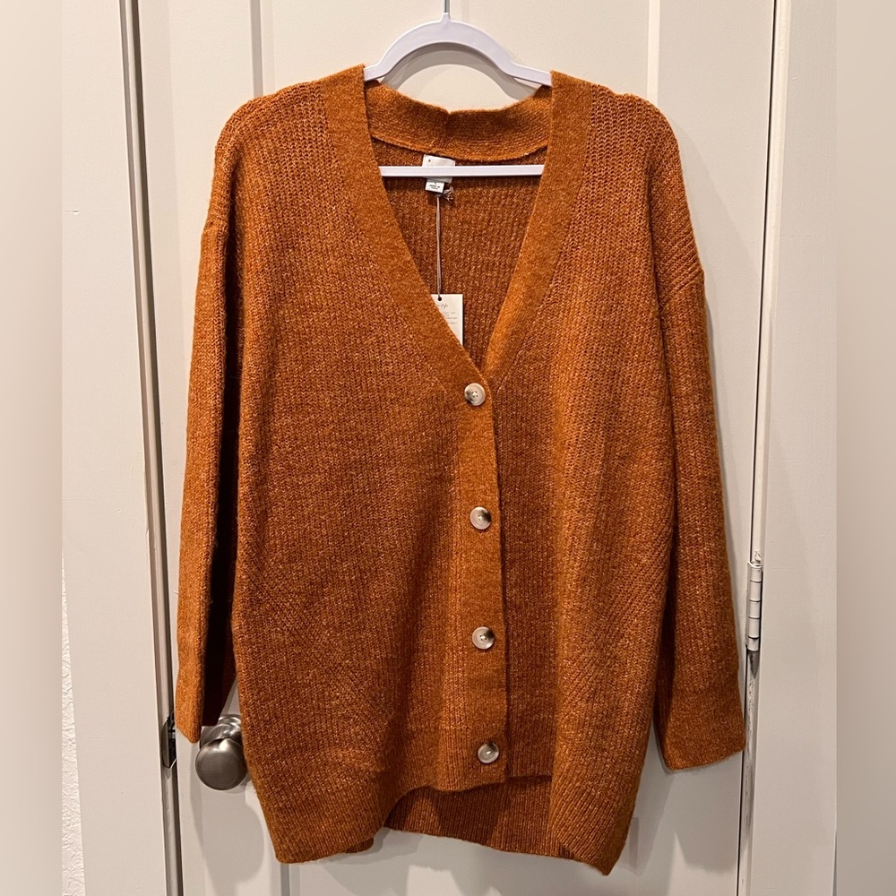 a new day Women's Warm Orange Cardigan